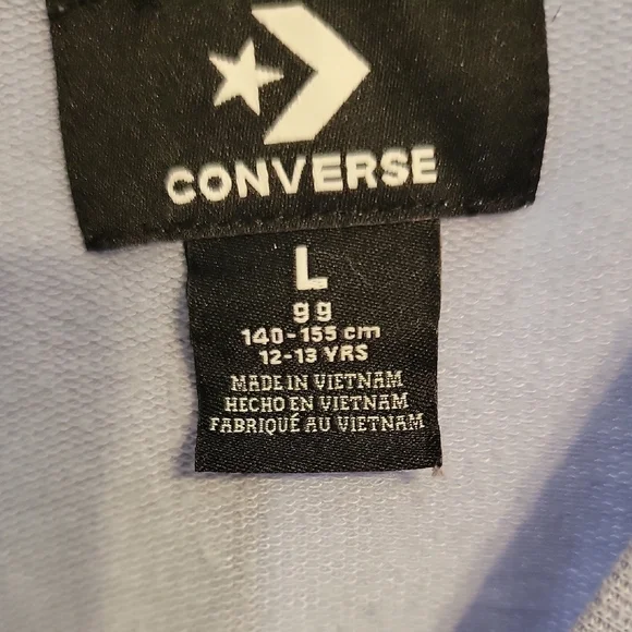 Converse Kids Blue Crew Neck with Logo - Picture 2 of 2